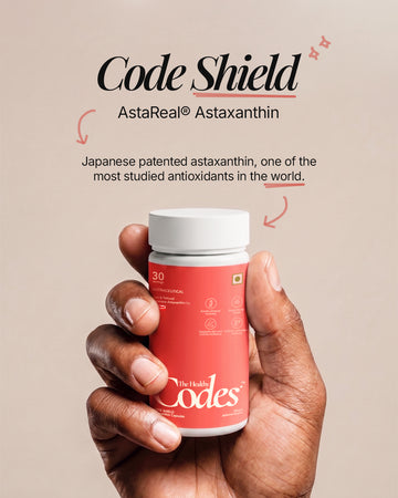 The Healthy Codes | Code Shield | Astaxanthin 4mg | Antioxidant & Daily Wellness Support Capsules | Immunity Booster Supplement